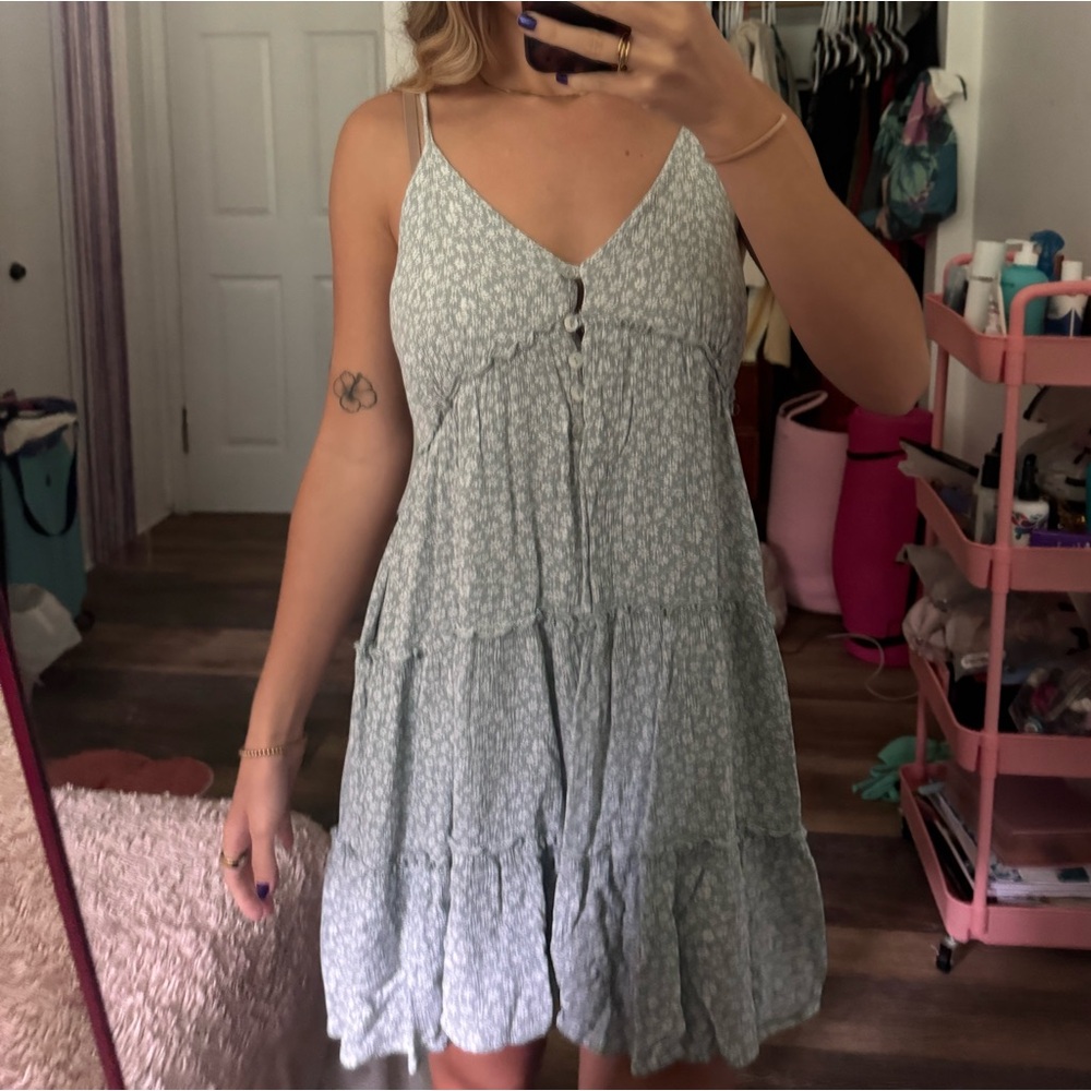 Altar’d State Light Blue Floral Midi Dress - Picture 3 of 10